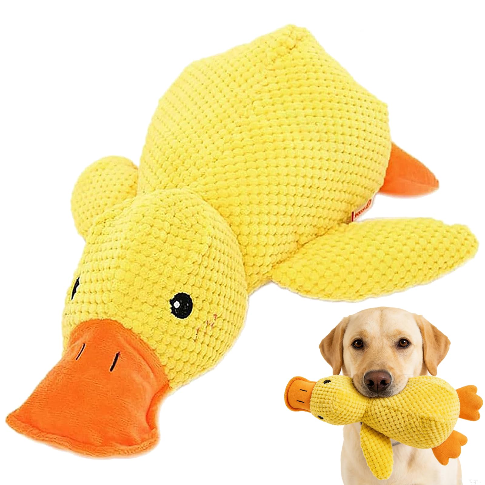 shweehon Duck Toy for Dogs, Duck for Dogs, Dog Duck Toy, Yellow Duck Dog Toy, Plush Ducks Toy for Dogs, for Aggressive Chewers, Travel, Beach, Park, Yard, Bedroom(25 * 22cm)