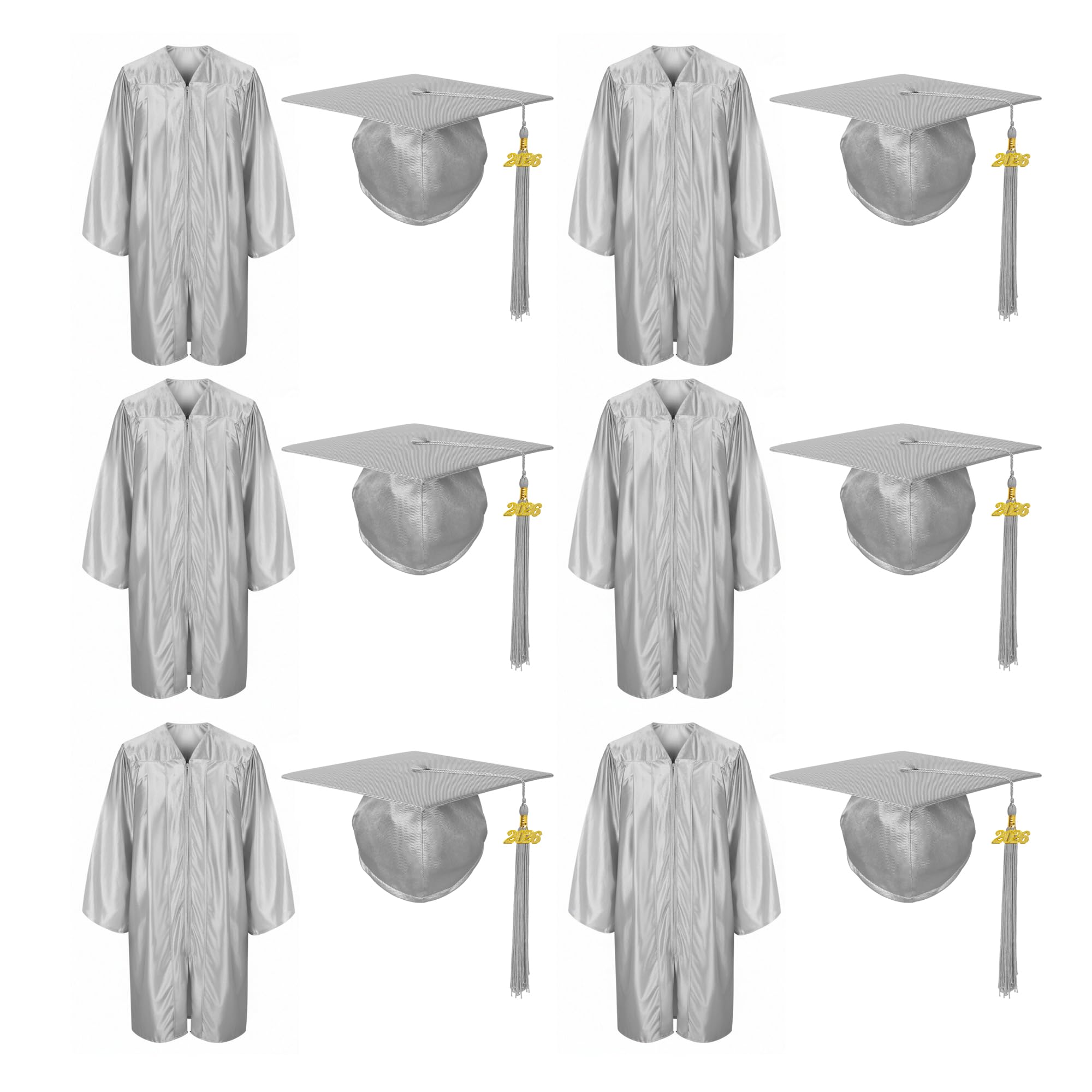 Shiny Preschool Kindergarten Graduation Cap Gown Set for Kids With 2026 2025 Tassel Charm