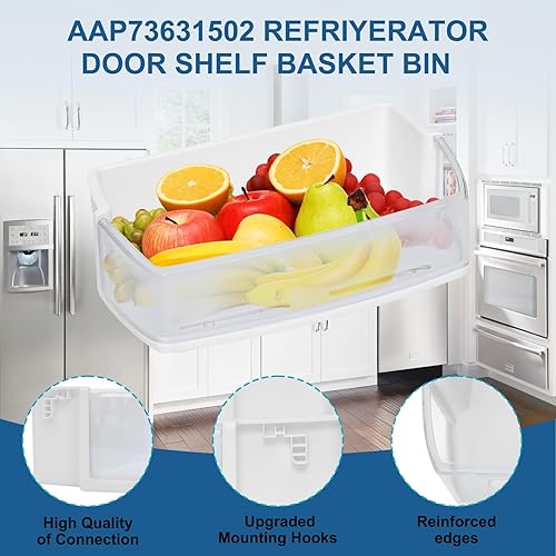 Miniatura 4 de AAP73631502 Contenedor de puerta de refrigerador, compatible con piezas de estante de puerta de refrigerador LG KENMORE, reemplazo AP5673810