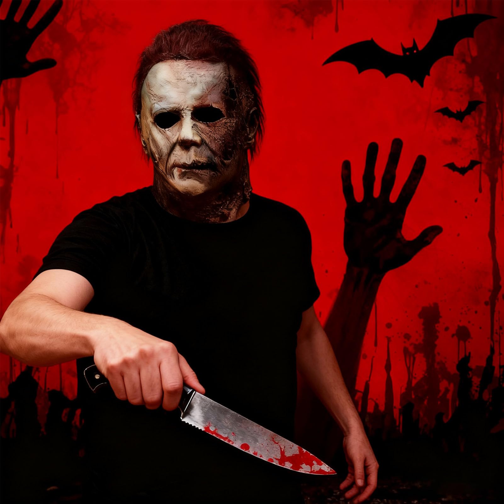 Maryparty Michael Myers Mask for Adults Halloween Michael Myers Face Scary Mask for Halloween Kills Scary Cosplay (Style-1) - Image 4