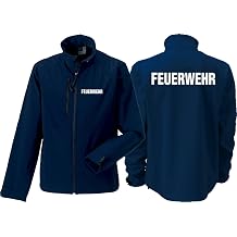 Softshell Jacket Medium Navy Fire Brigade in White