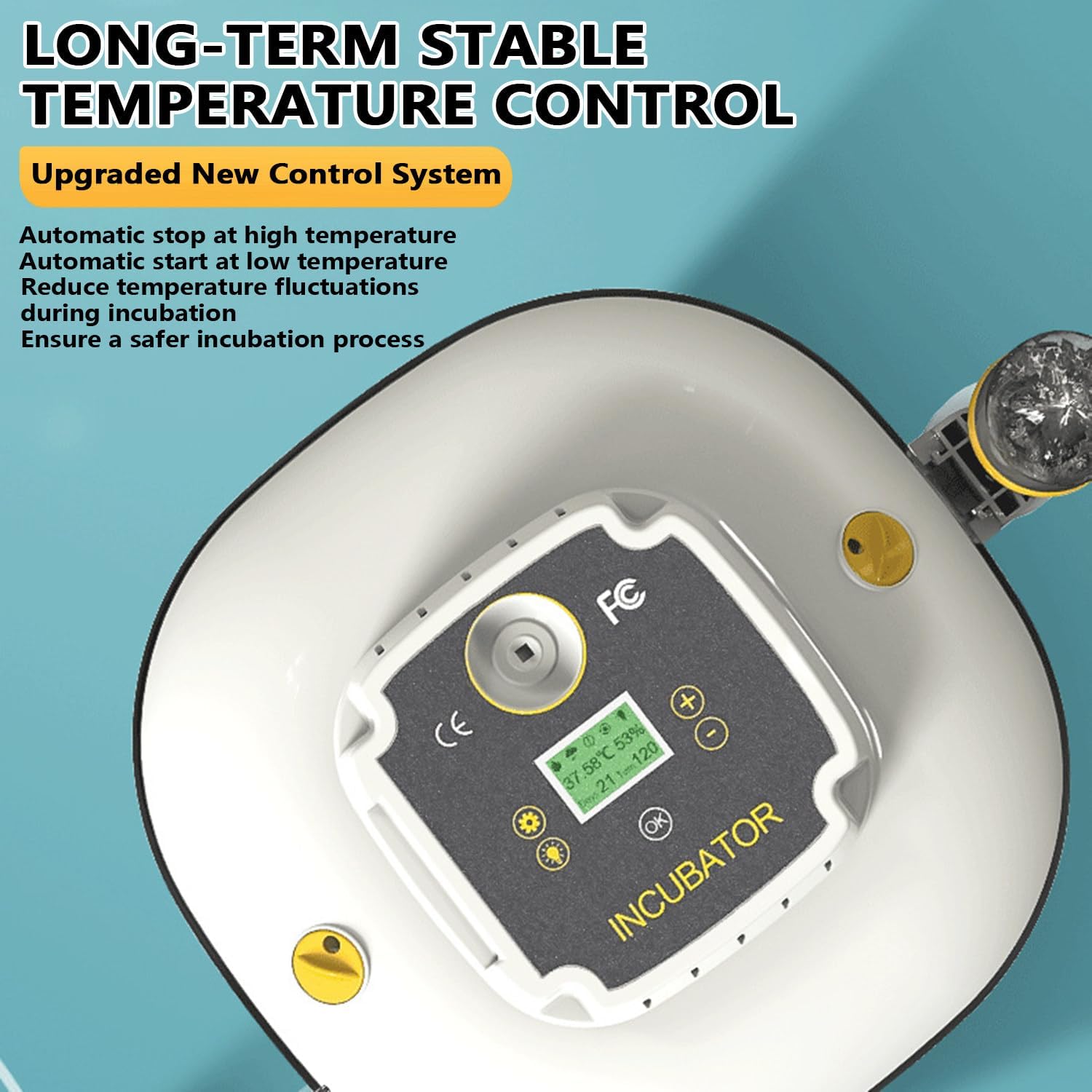 Automatic Egg Incubator with Humidity Control, LCD Display & Egg Candling, Dual Power Supply, Perfect for Farms & Homes, Efficient Egg Hatching Machine