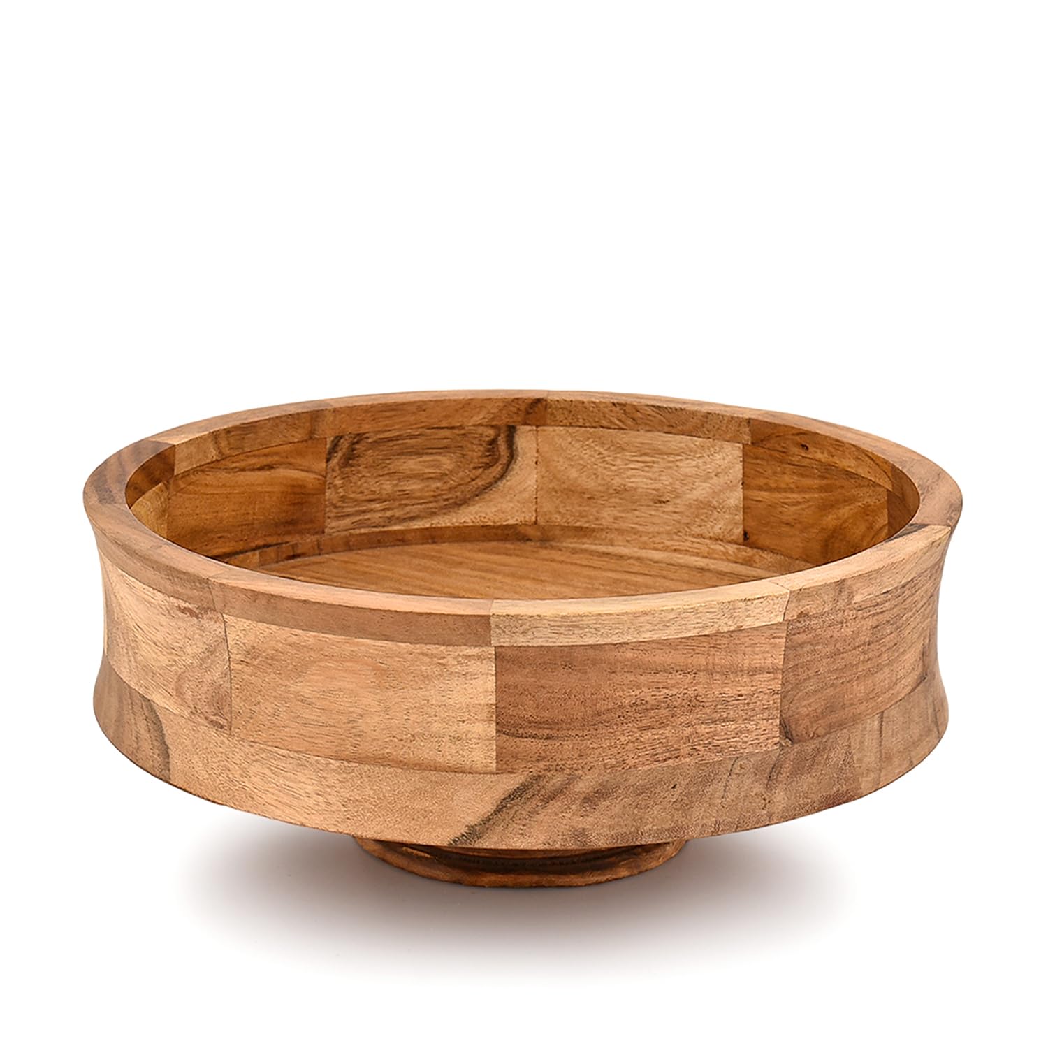 Madera de acacia de alta calidad en cuenco ARAMBH decorativo tallado a mano