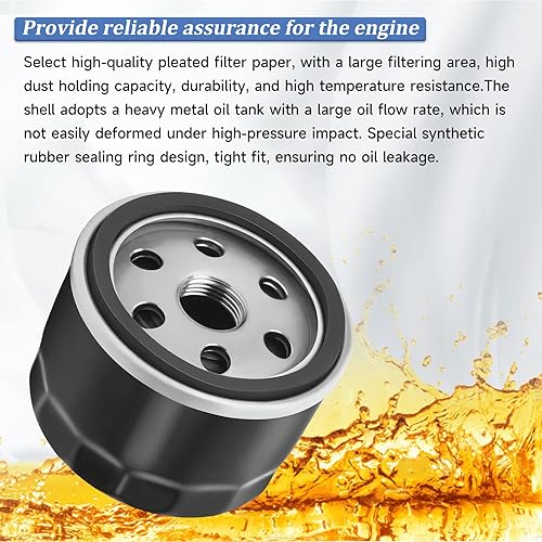 Miniatura 5 de JCKLW 49065-7007 Filtro de aceite compatible con Kawasaki FR651V FR691V FR730V FR541V FR600V FX600V FS730 FB460 FX481V 4 ciclos cortacésped motor
