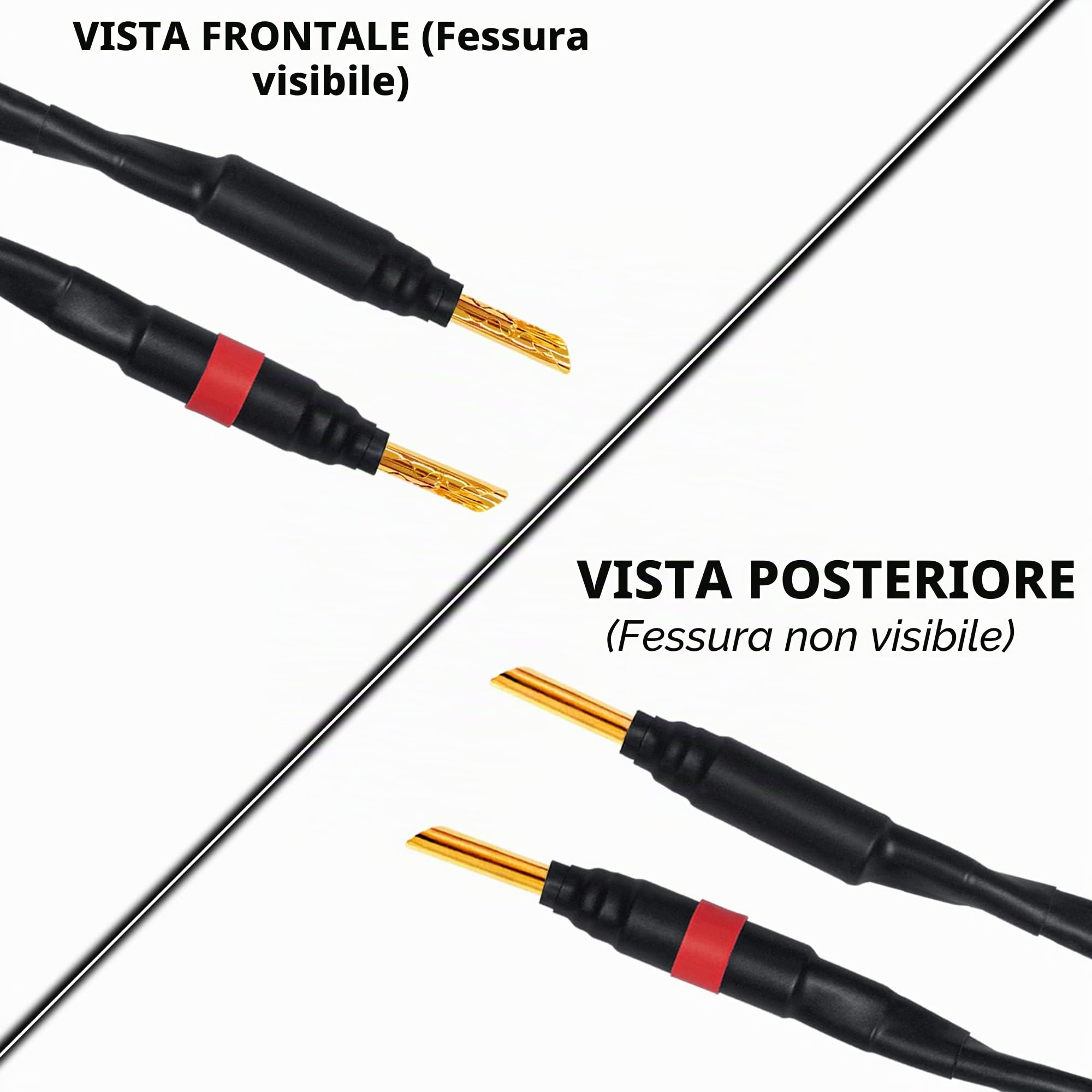 WORLDS BEST CABLES 3 metri - Canare 4S11 - Cavo per altoparlanti HiFi Star-Quad con connettori Eminence Gold Banana