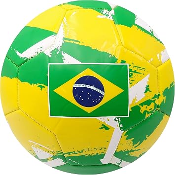 World Flag Country Brazil Training Outdoor Soccer Ball Size 5 Futol Size Size 5