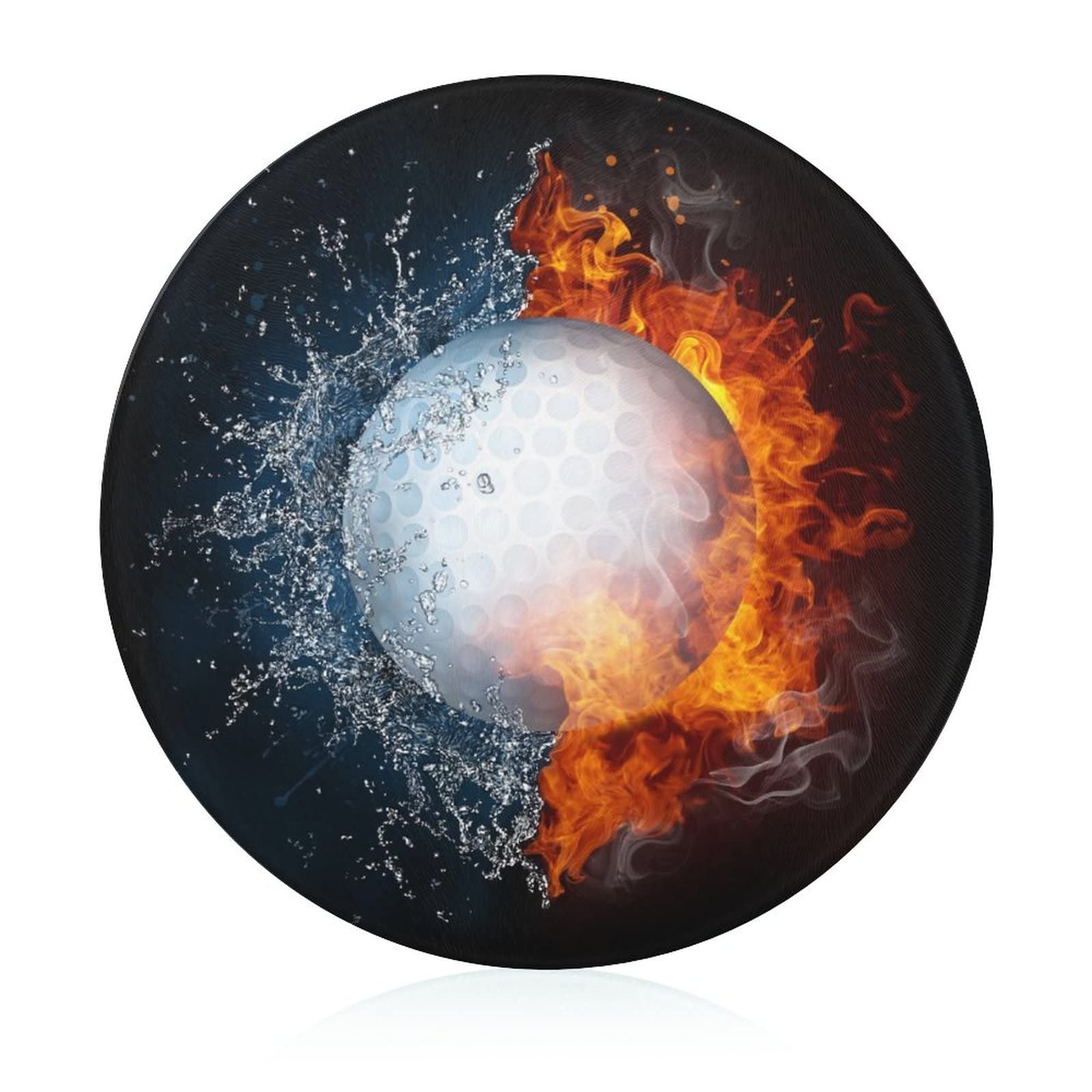 Planche en verre anti-rayure 20 cm protège plan de travail motif balle de golf