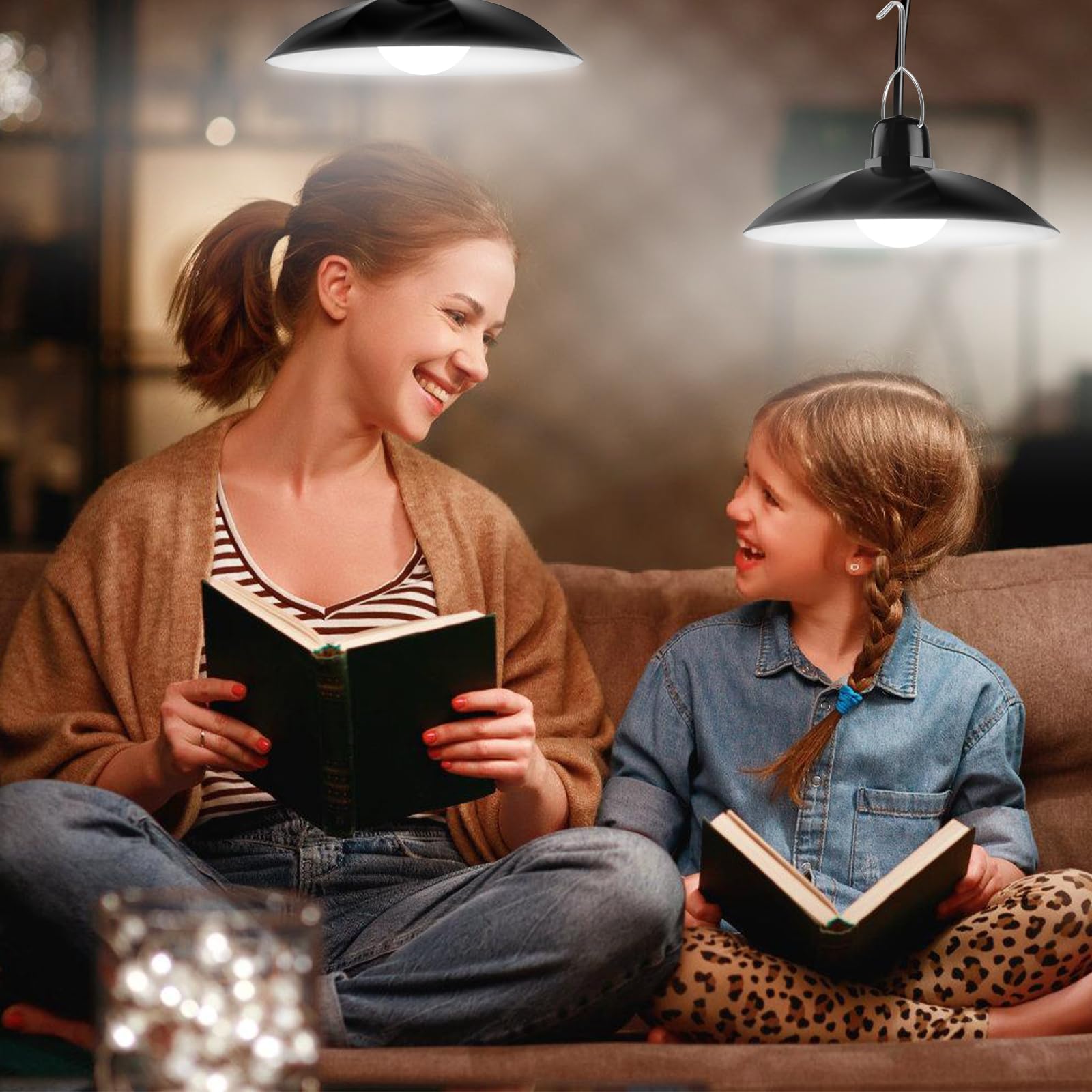 Lampade solari per interni ed esterni, lampada solare con telecomando, lampada a sospensione LED solare IP65 resistente all'acqua, lampade solari per esterni con cavo da 10 m, lampada a sospensione
