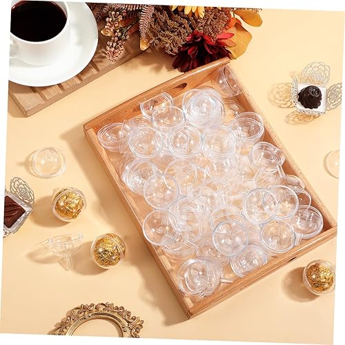 Miniatura 5 de EXCEART 95 soportes redondos de chocolate transparente para envoltorios de trufas de caramelo de chocolate, soporte de embalaje de flores de