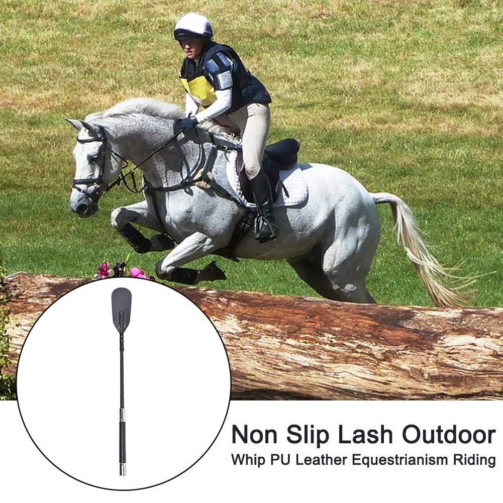 Kisbeibi Cravache D'équitation Légère Avec Poignée En Cuir Synthétique