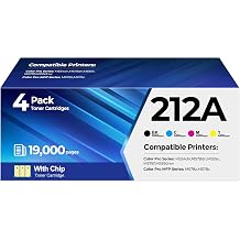 212A Toner Cartridges 4 Pack for HP Color LaserJet M554 M555 M578 Printer