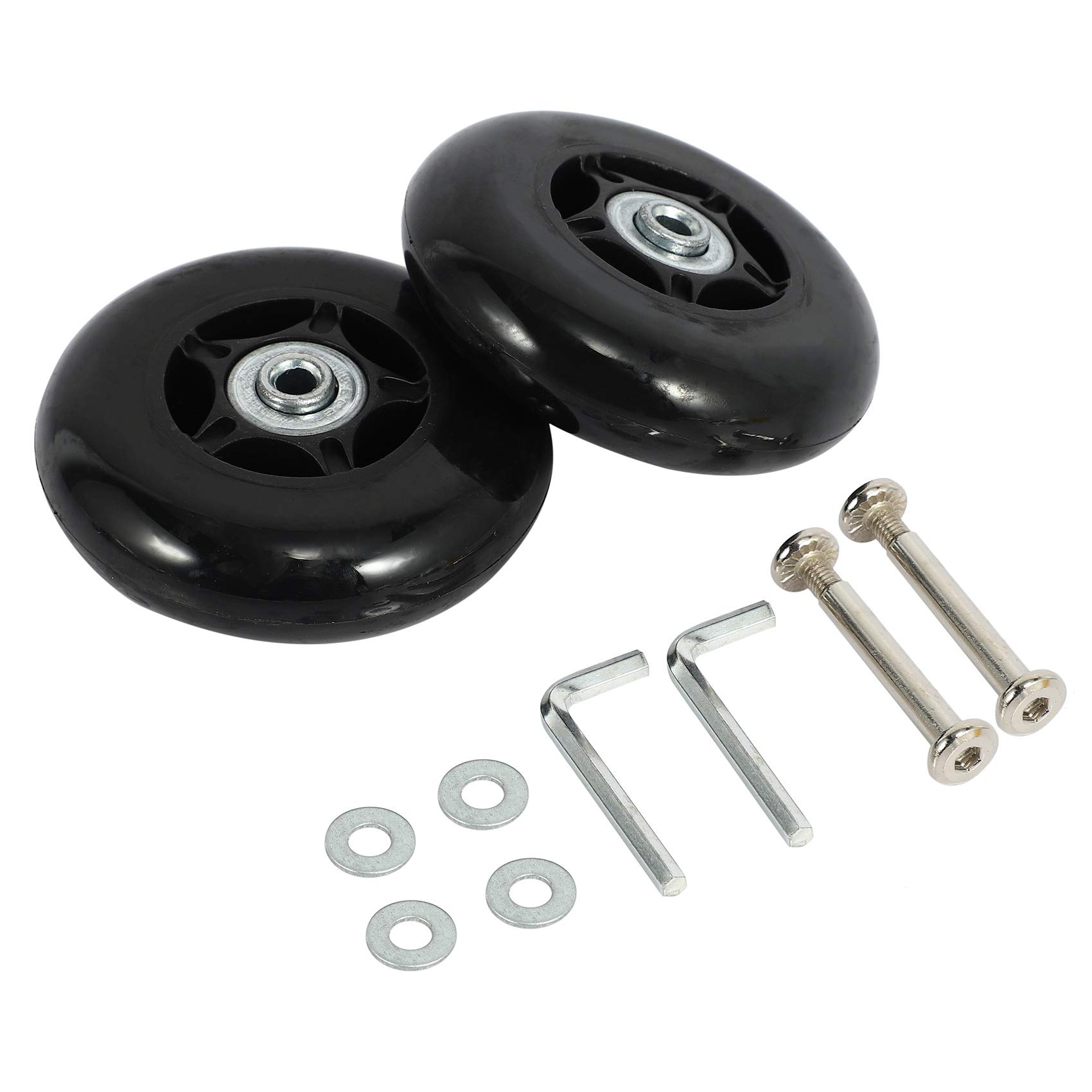 Ersatzrollen für Koffer, Außendurchmesser 80 mm, 2 Stück Ersatzrollen für Koffer, Außendurchmesser 80 mm, 2 Stück