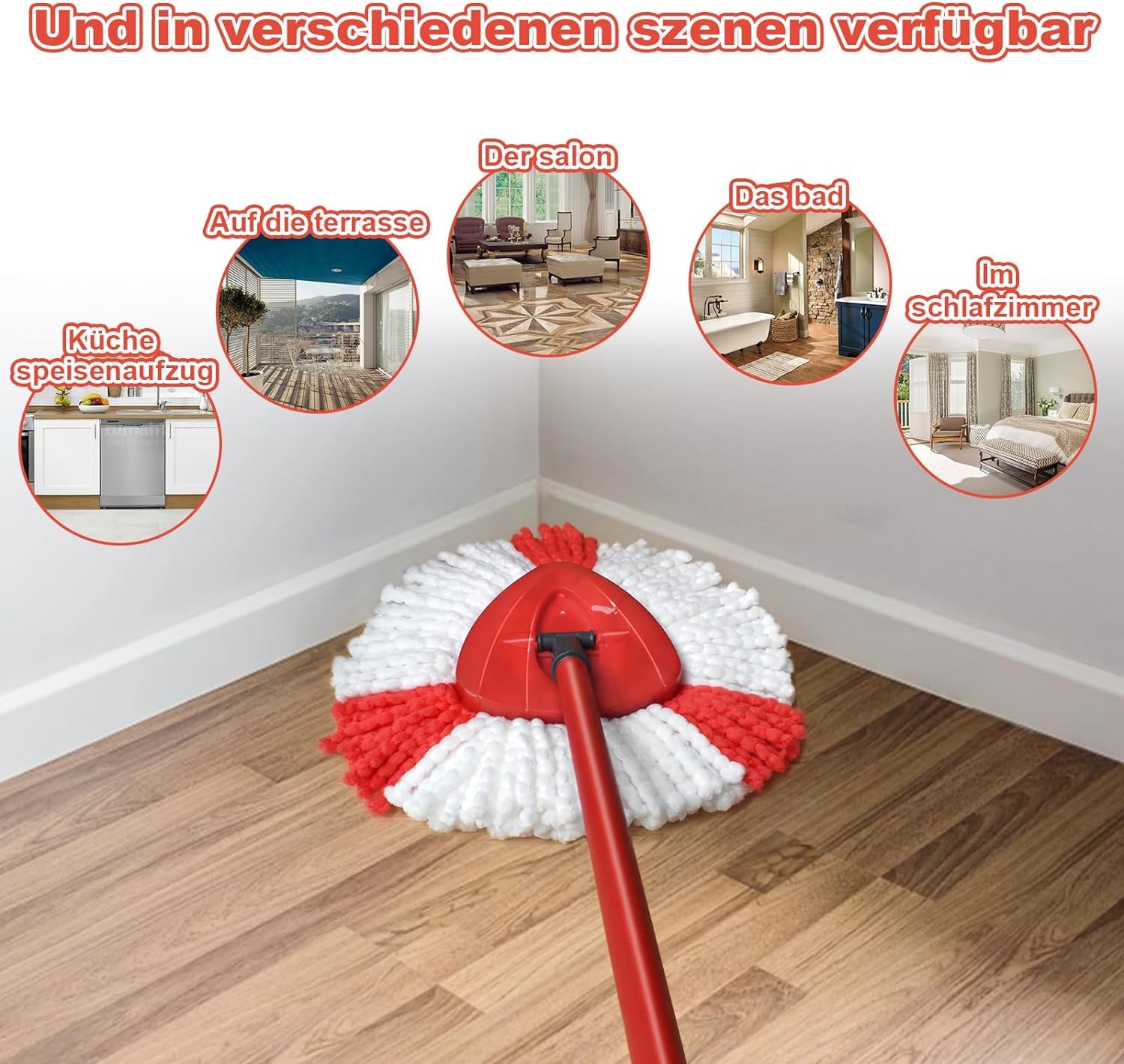 Recharges Serpillère Microfibre Pour Vileda Turbo - Lot De 6 - Compatibles EasyWring & Clean - Lavables En Machine
