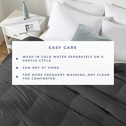 Miniatura 5 de Kotton Culture Edredón alternativo de plumón de 600 hilos con carcasa de algodón  Relleno de microfibra de 400 GSM  Puntada de caja y pestañas en
