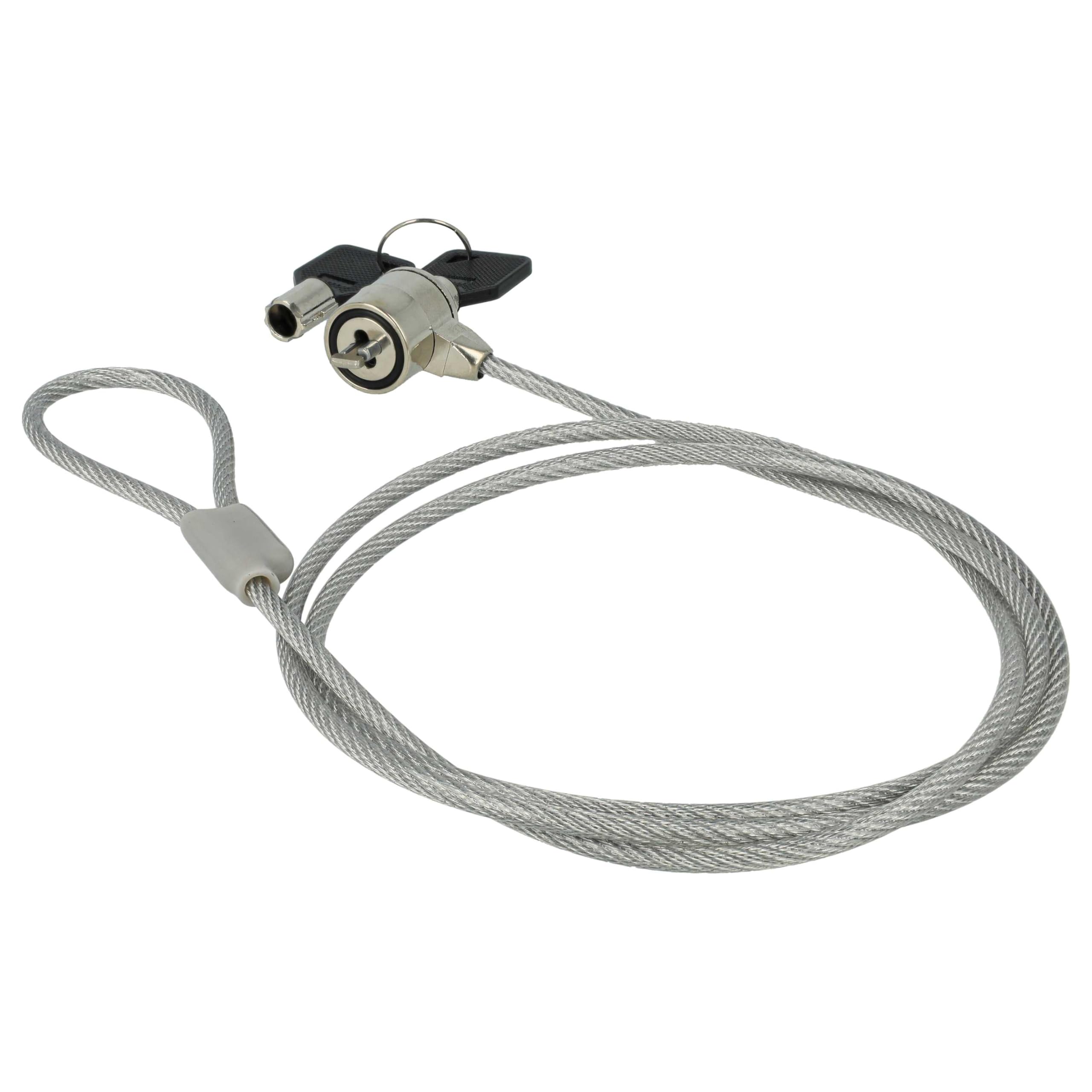 vhbw 10x Kensington Lock para portátil, Notebook - Cerradura Cable con Llaves, 1,2 m