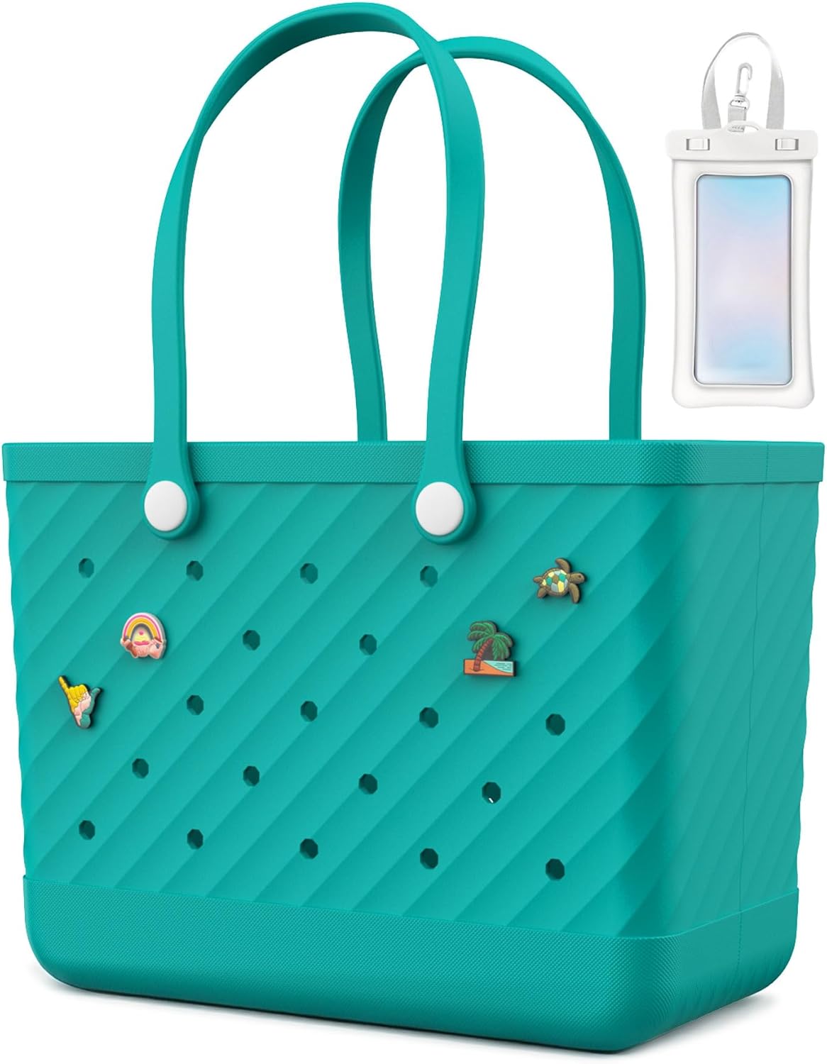 Rubber Tote Bag Extra Large & Medium, Waterproof Beach Bag for Women Men, Pool Travel Swim Silicone Tote | Waterproof Sandproof, Silicone tote bag