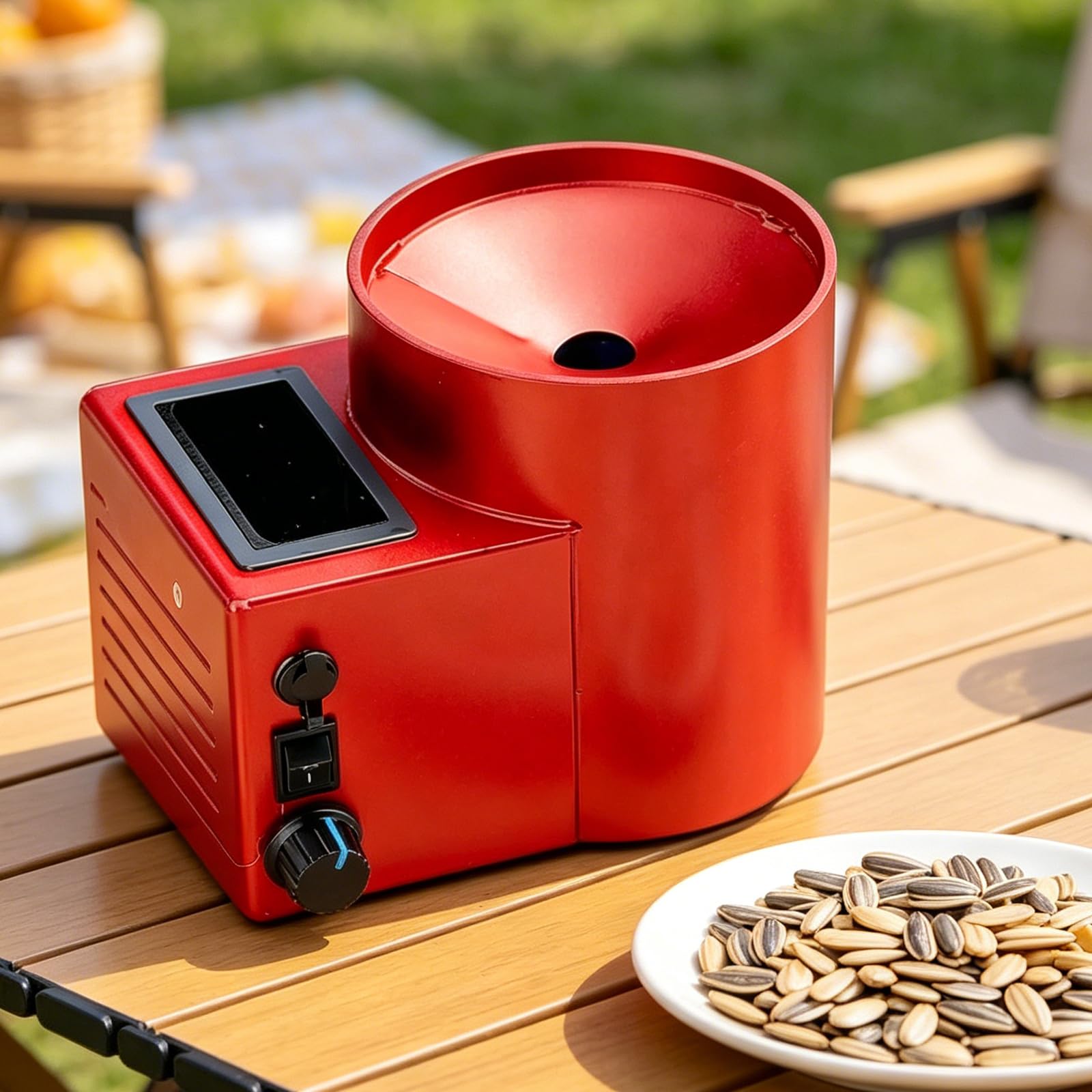 Sonnenblumenkerne Separator und Öffner, Automatisch mit 2600Ah Akku, Smart Start/Stop, Quick Peel für Kürbis, Wassermelonenkerne und Nüsse