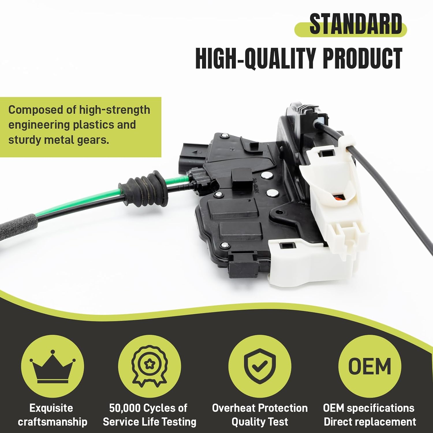 81320-2P000 Front Right Door Lock Latch Actuator Compatible with Kia Sorento 2011-2015, Right Passenger Side Door Lock Latch Assembly Replaces OE# 813202P000 81420-2P000 814202P000