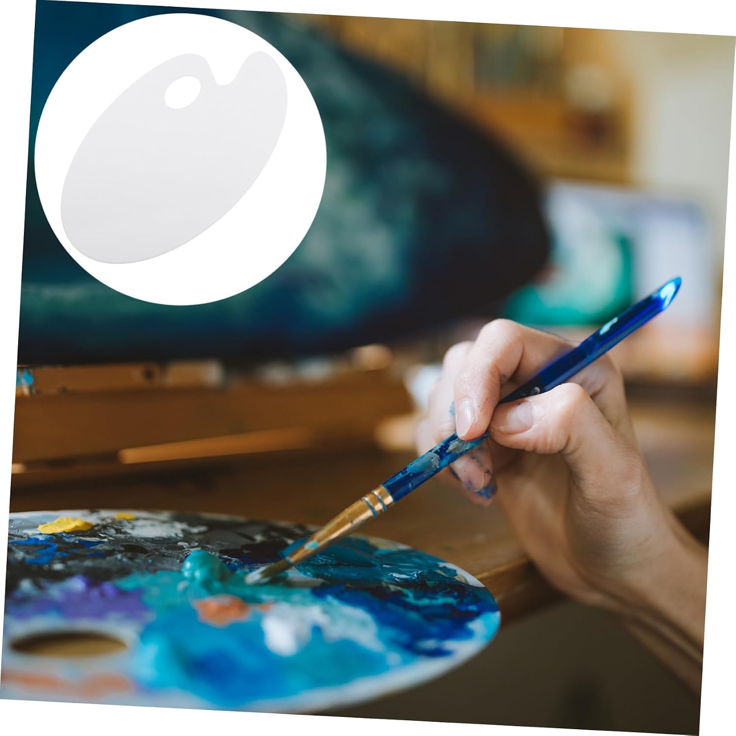 Uonlytech 1pc Painting Mixing Tray Watercolor Board Portable Design for Artists Students Boys and Girls