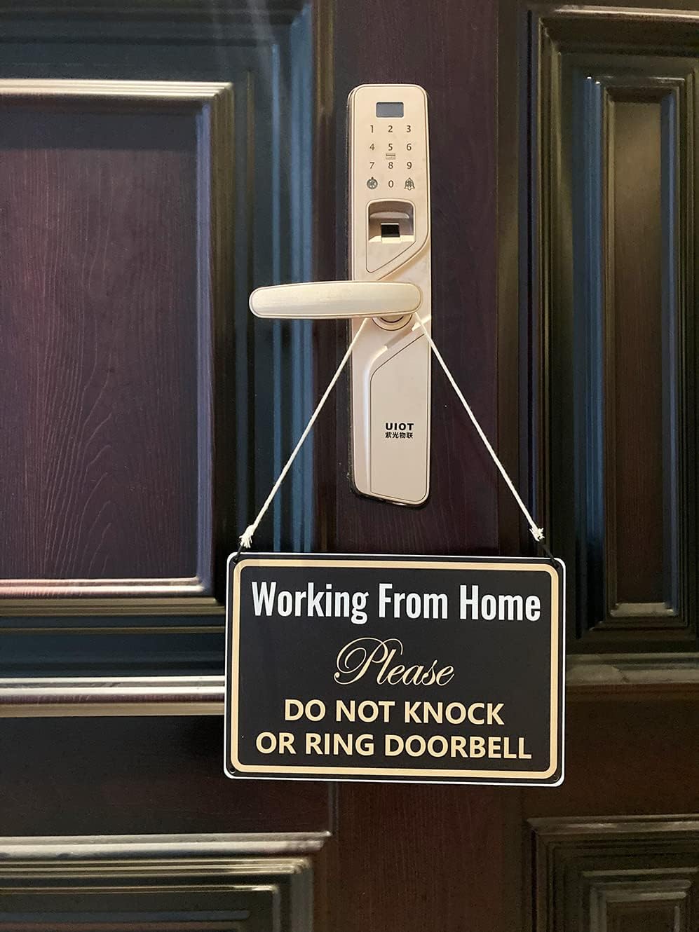 Working from Home Sign - Do Not Knock or Ring Doorbell - Work From Home Must Have Office Door Sign 12" * 8" (051) image 4