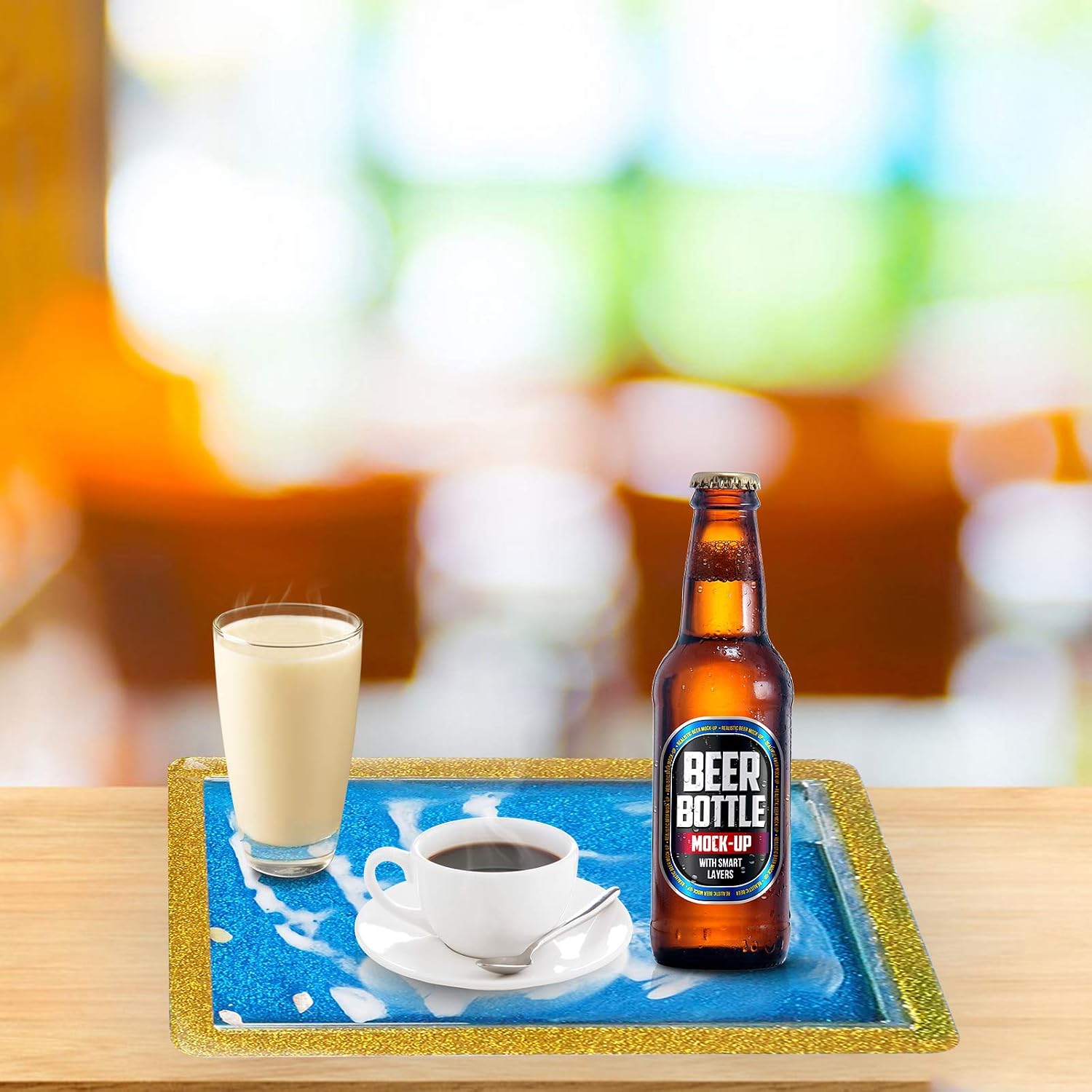 GOHEYI Silicone Tray Resin Mold, Large Rectangle Rolling Tray Mold with Edge for Home Decoration, Epoxy Resin, DIY Jewelry Holder, Fruit Snack Tray