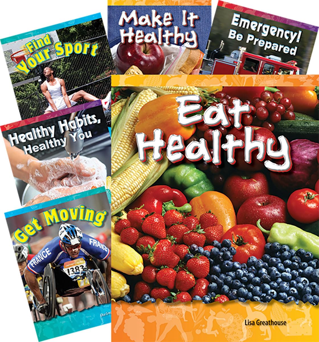 Teacher Created Materials - Classroom Library Collections: Healthy You - 7 Book Set - Grades 3-5 - Guided Reading Level L - S