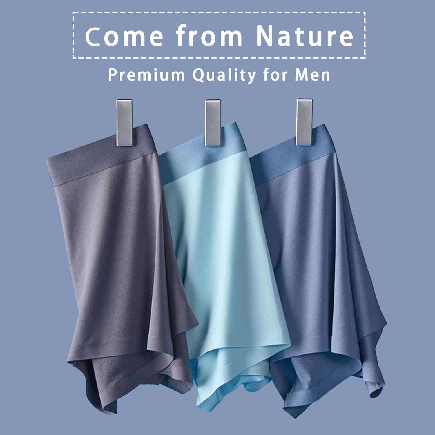 Premium Men's Naked Feeling Air Micro Modal Boxer Briefs - Superior To Cotton Underwear - 3X Softer Than Cotton - 3" Snug-Fit Athleisure Mens Underwear Trunks - Platinum Grey, Large - Image 8