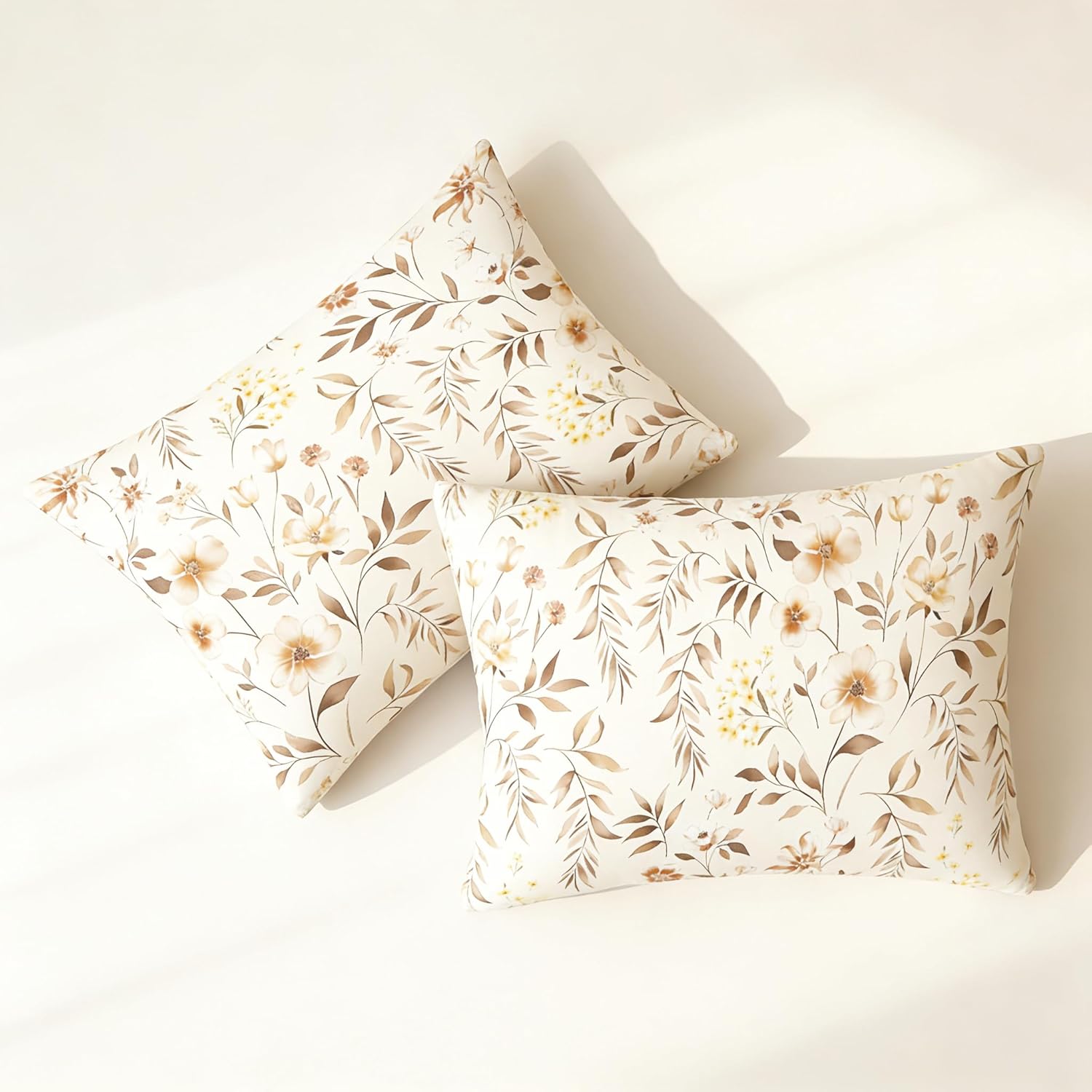 Sedefen Floral Duvet Cover Queen 3 Pcs Beige Flower Botanical Bedding Set for Girls Spring Romantic Garden Style Soft Microfiber Duvet Cover Set with Zipper Closure and 2 Pillowcases