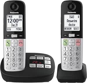 Panasonic KX-TGU432B Cordless Phone with Large Display and Call Blocking Features