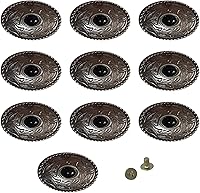 Vista 1 de 10 hebillas de cuero ovaladas turquesa turquesa hebilla de metal conchos botón hebillas decorativas para manualidades