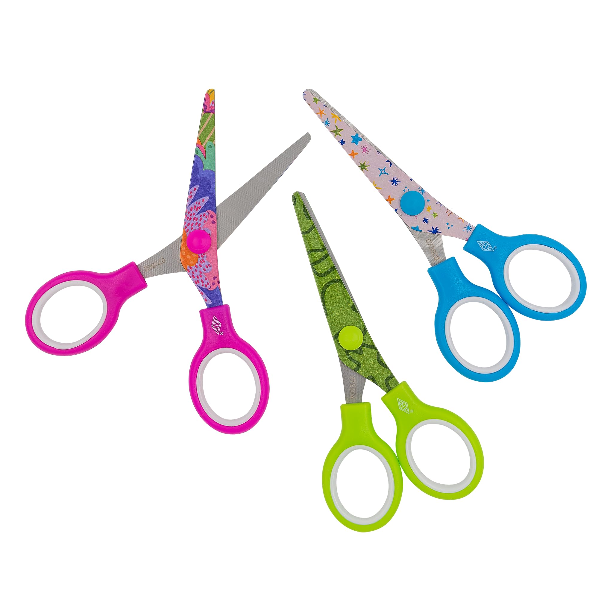 WEDO Ciseaux enfant Fantasy 13 cm rose avec motif, lames en acier inoxydable, pour les mains des enfants