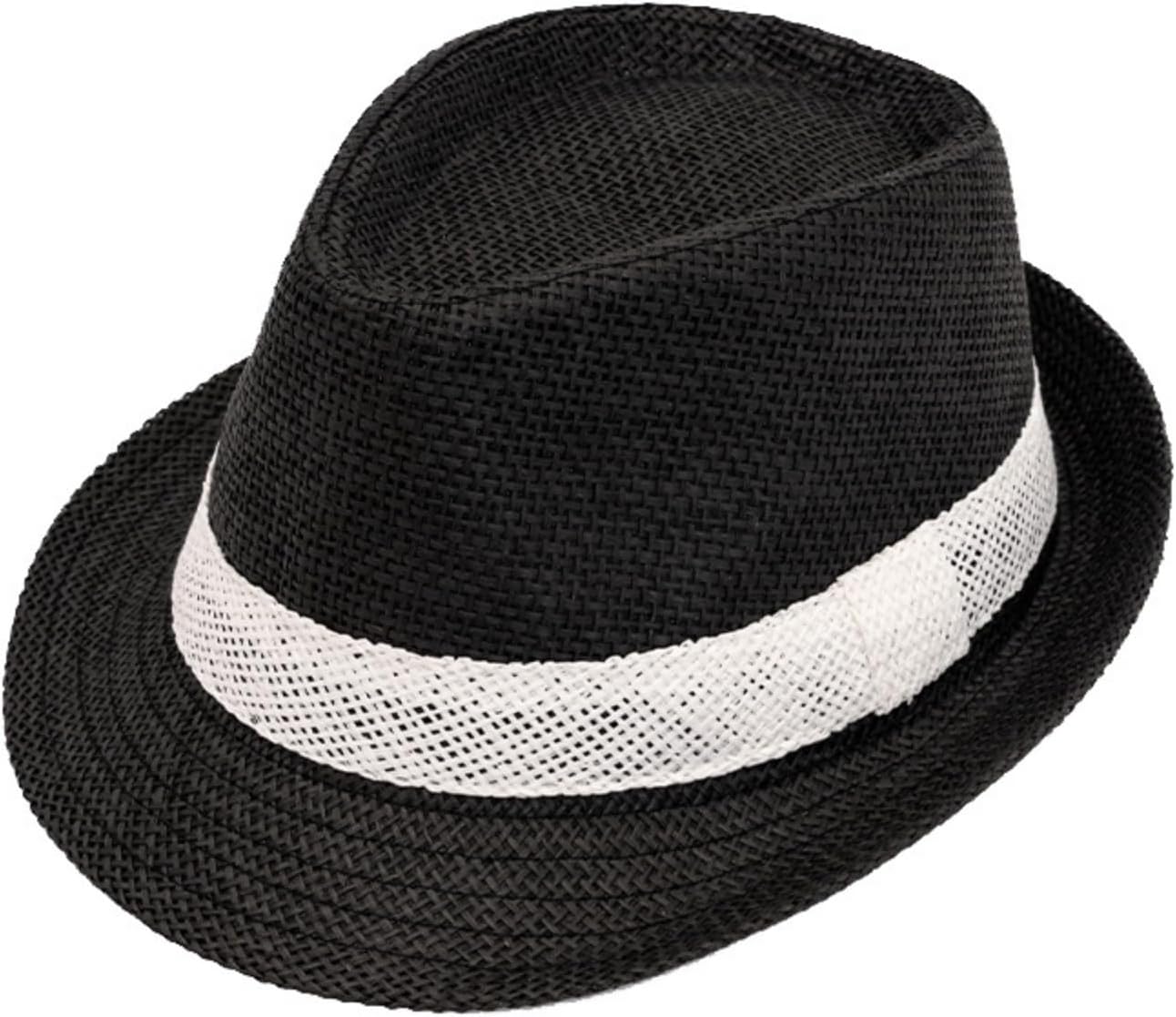 Fedora Hat Men's Summer Outdoor Sunscreen and Sunshade Jazz Hat Panama Jazz Cap Men Women