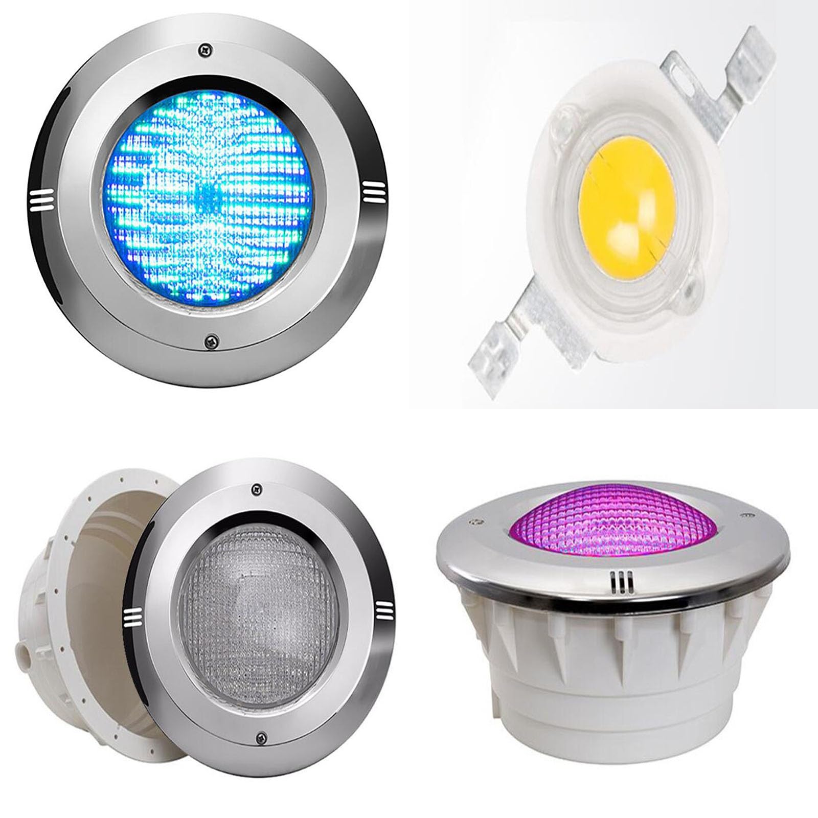 Empotrable Lámpara LED - Subacuática Luces Fuente , Luz Pared Con Iluminación Piscina RGB, Luz De Paisaje Subacuático Montada En La Pared Impermeable IP68, Fácil Instalar ( Color : 18W , Size : 12V )