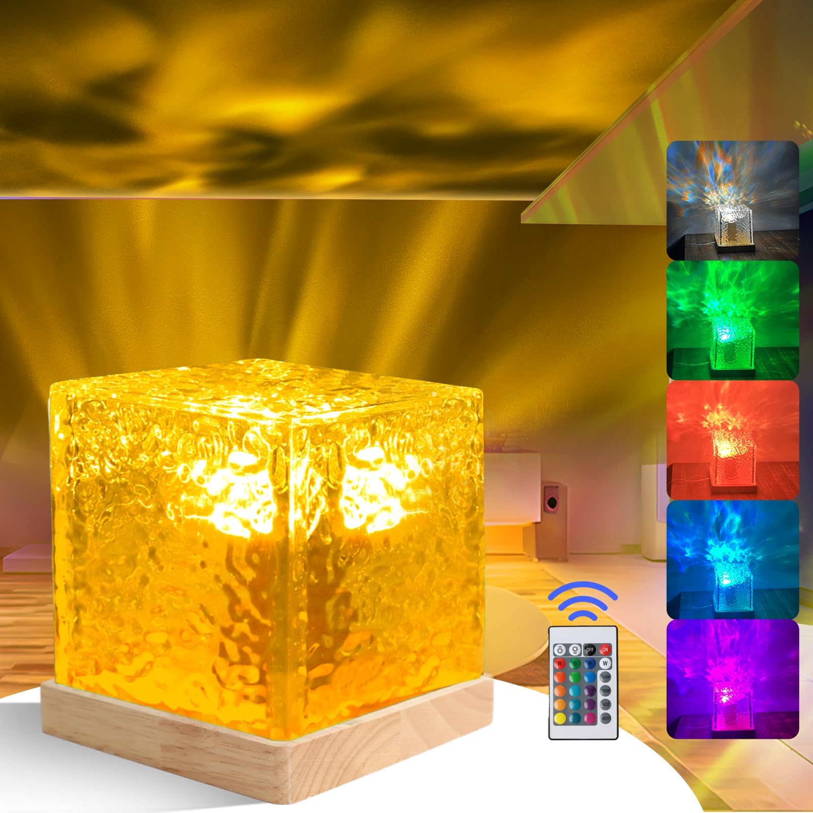 Exsivemy Galaxy Projector Light for Bedroom, 16 Colors Ocean Lamp, 30 Lighting Modes Ocean Wave Sensory Lights, Ceiling Northern Lights Projector, Night Light für Kinder/Party