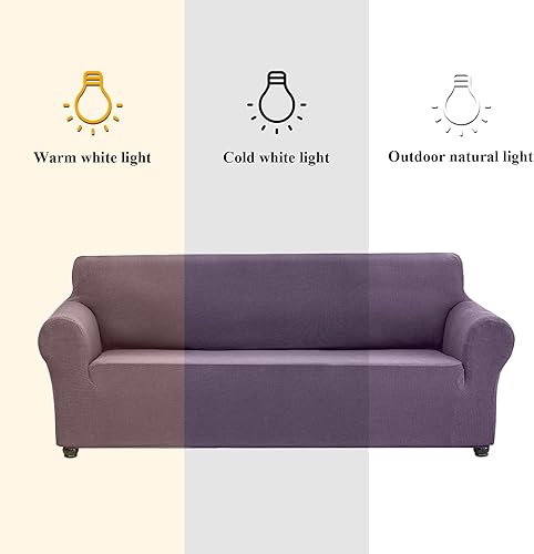 Miniatura 3 de Joccun - Funda elástica para sofá, 1 unidad, repelente al agua, para sofá de 3 cojines, hecha de jacquard de elastano, lavable, ideal para la sala,