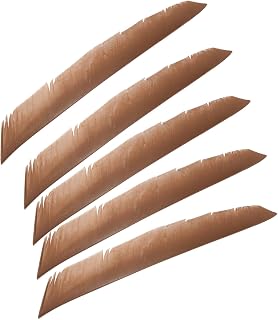 PATIKIL Plumas de Flecha, Paquete de 50 Plumas de Pavo de 11 Pulgadas para Flechas de Arquería, Pluma de Flecha de ala Derecha en Forma de Escudo para Tiro al Blanco DIY, Marrón