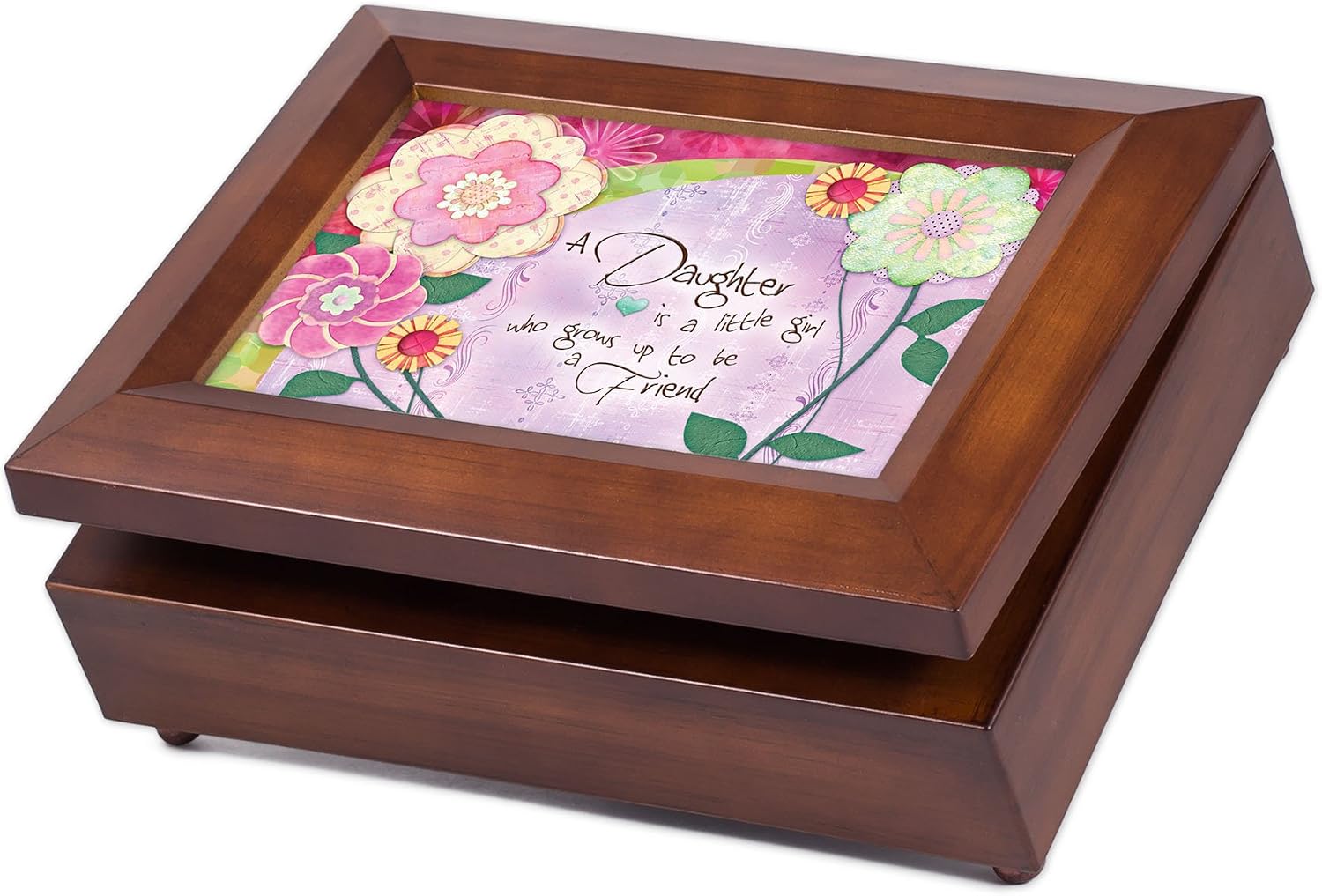 Cottage Garden Daughter A Little Girl Who Grows Up to Be A Friend Wood Finish Jewelry Music Box You are My Sunshine image 3