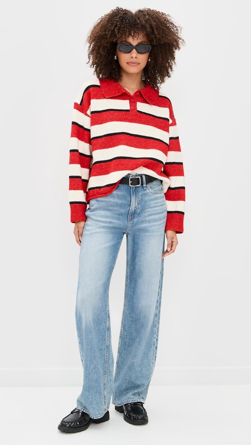 Little Lies Women's Sports Day Stripe Polo - Image 3