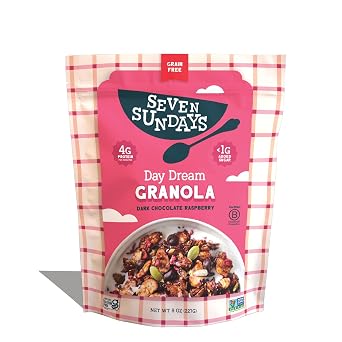 Seven Sundays Chocolate Raspberry Nut Granola, 8 OZ