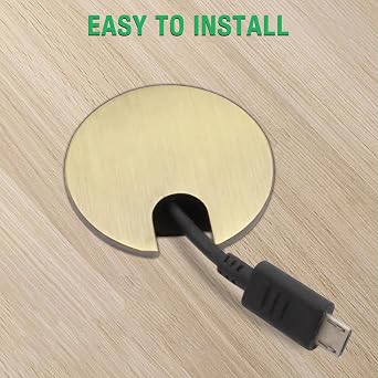 EASYEAH 1 Pcs Desk Grommet 1-3/8 / 35 mm, Zinc Alloy Desk Cord Hole Cover