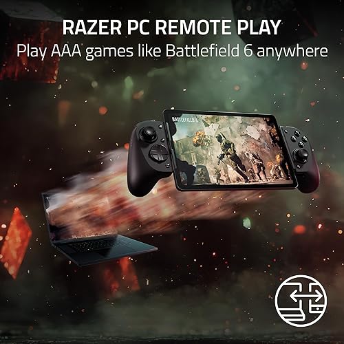 Vista 5 de Razer Kishi V3 Pro Gaming Controller for iPhone 15, 16, 17 Series, Android & iPad mini up to 8": Full Sized TMR Thumbsticks - Back Buttons - PC