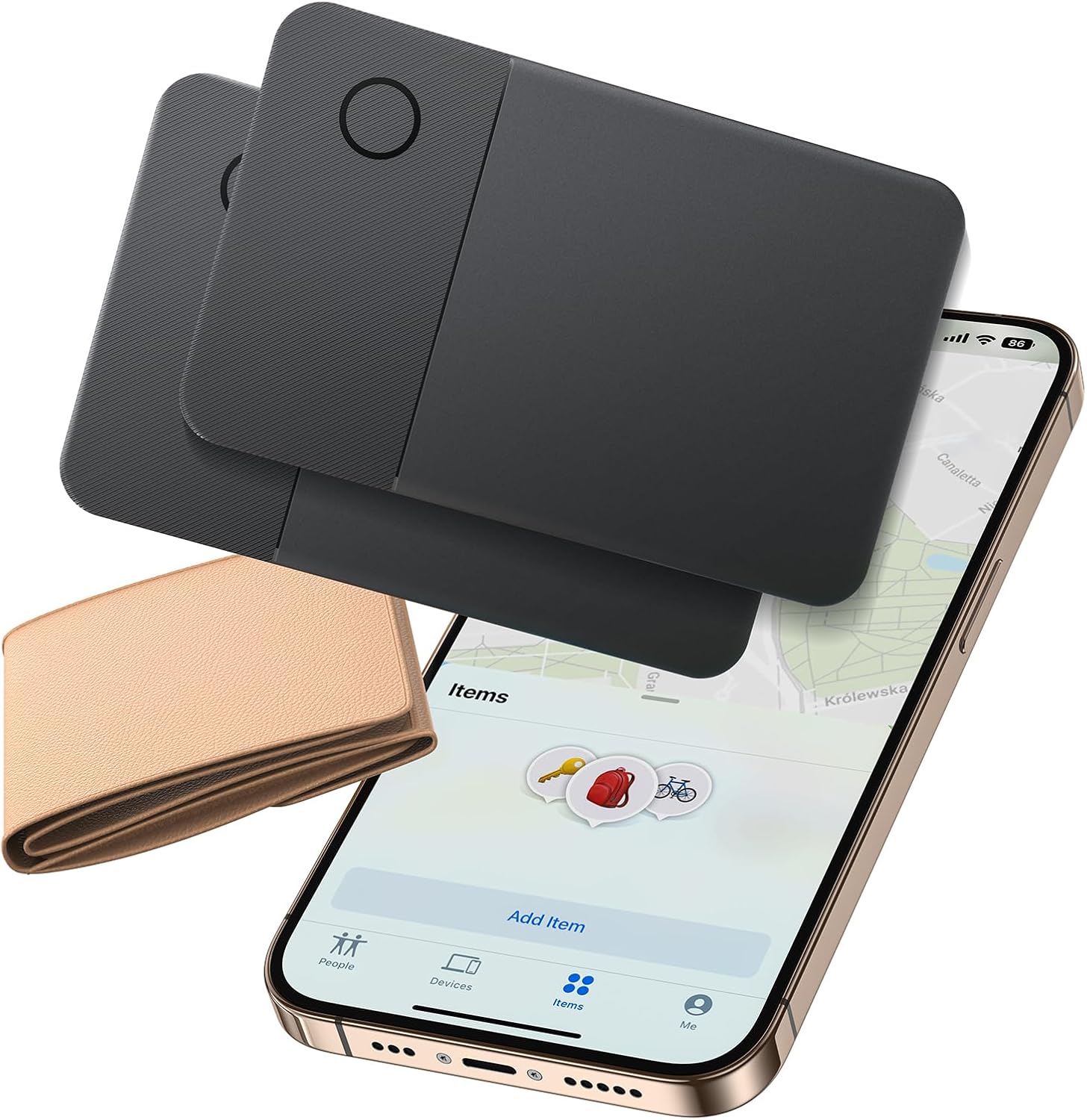 Wallet Tracker Card Rechargeable Air Tracker Tags Bluetooth Smart Tracking Card (iOS & Android) 0.07in Slim Wallet Finder IP68 Waterproof Item Locator for Luggage, Passports, Purse, 2 Pack