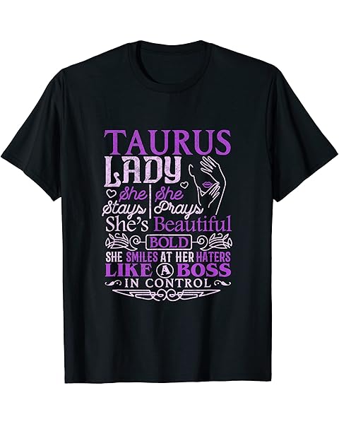 Taurus Lady Shirt Astrology Zodiac Sign Taurus Woman Girl T-Shirt