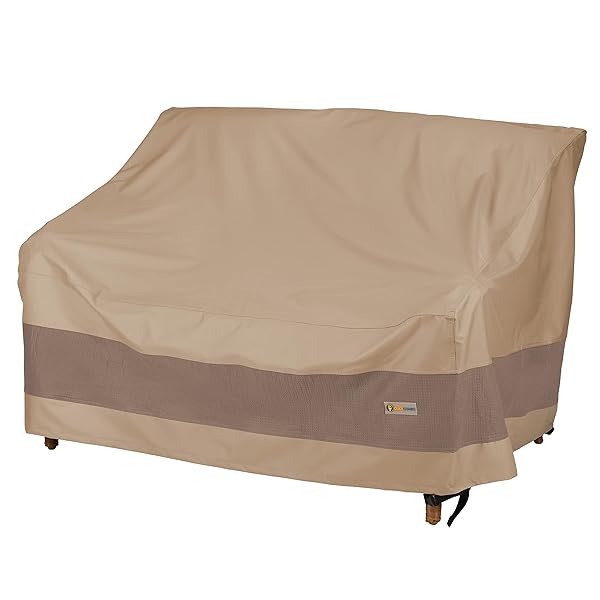 DUCKCOVERS Elegant Waterproof 52 Inch Patio Loveseat Cover, Patio Furniture Covers