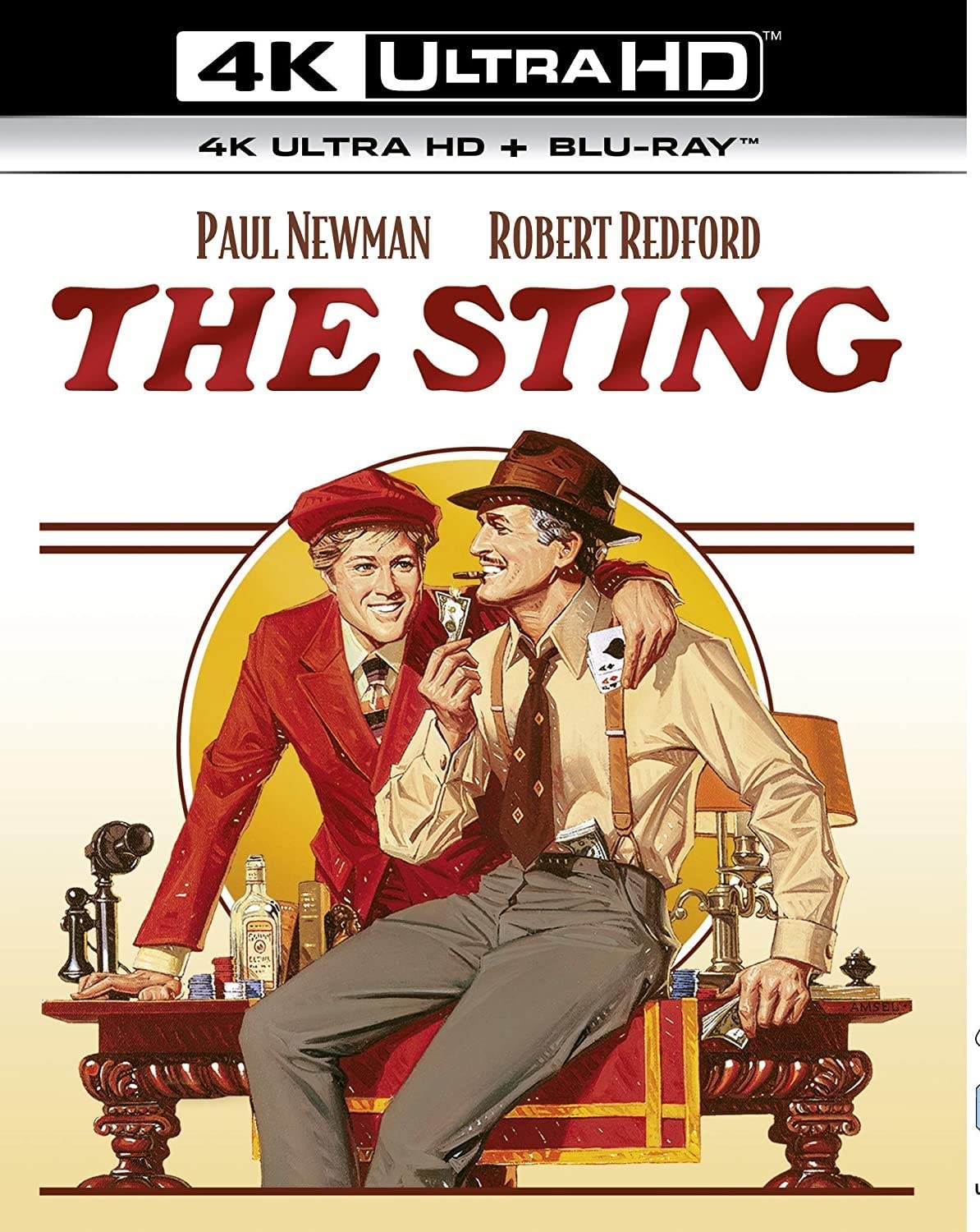 Paul NewmanThe Sting (Uncut) [4K Ultra HD/Blu-ray] (1973) | Imported from UK | 129 min | Universal Studios | Comedy Crime Thriller | Director: George Roy Hill | Starring: Paul Newman, Robert Redford, Robert Shaw