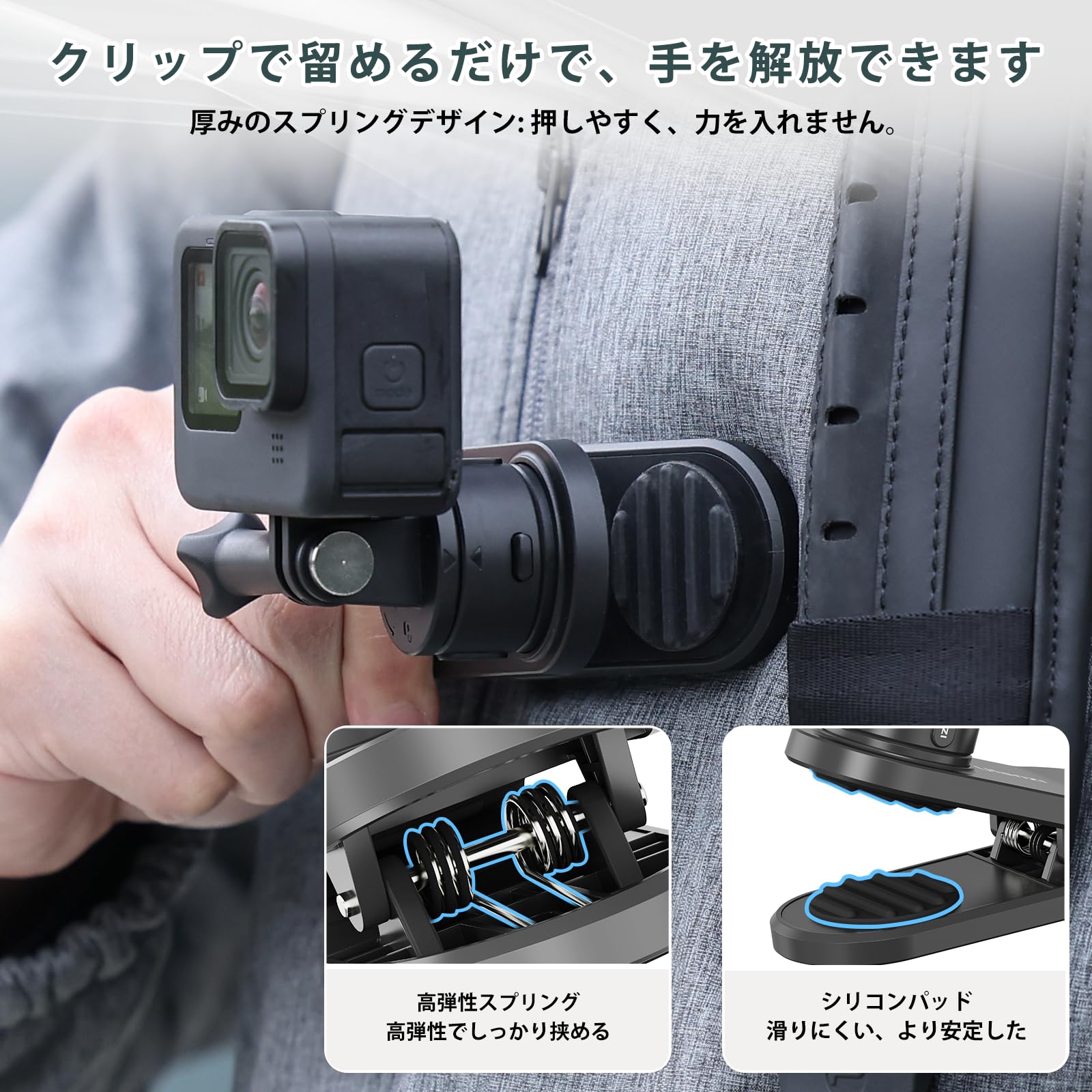 Amazon | Ulanzi Go-Quick II クイックリリース Gopro用 クリップ 