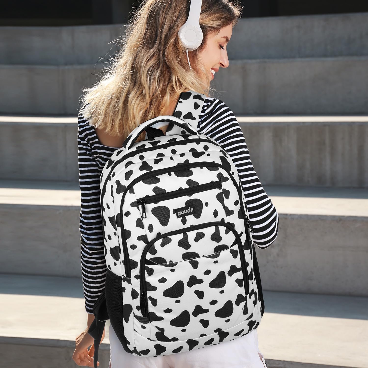 Paude Backpack School,Milk Backpack Laptop,Bookbag for Teens 15.6 Inch College Back pack for University Business Work Travel