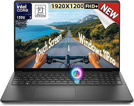 Dell 16-inch Touchscreen Laptop for Work & Study – 16" FHD+ Anti-Glare, 32GB DDR5 RAM, 1TB SSD, Intel 10-Core 7 150U(Up to 5.4GHz), Ai Copilot, Backlit KB, Win 11 Pro, Long Batterie Life