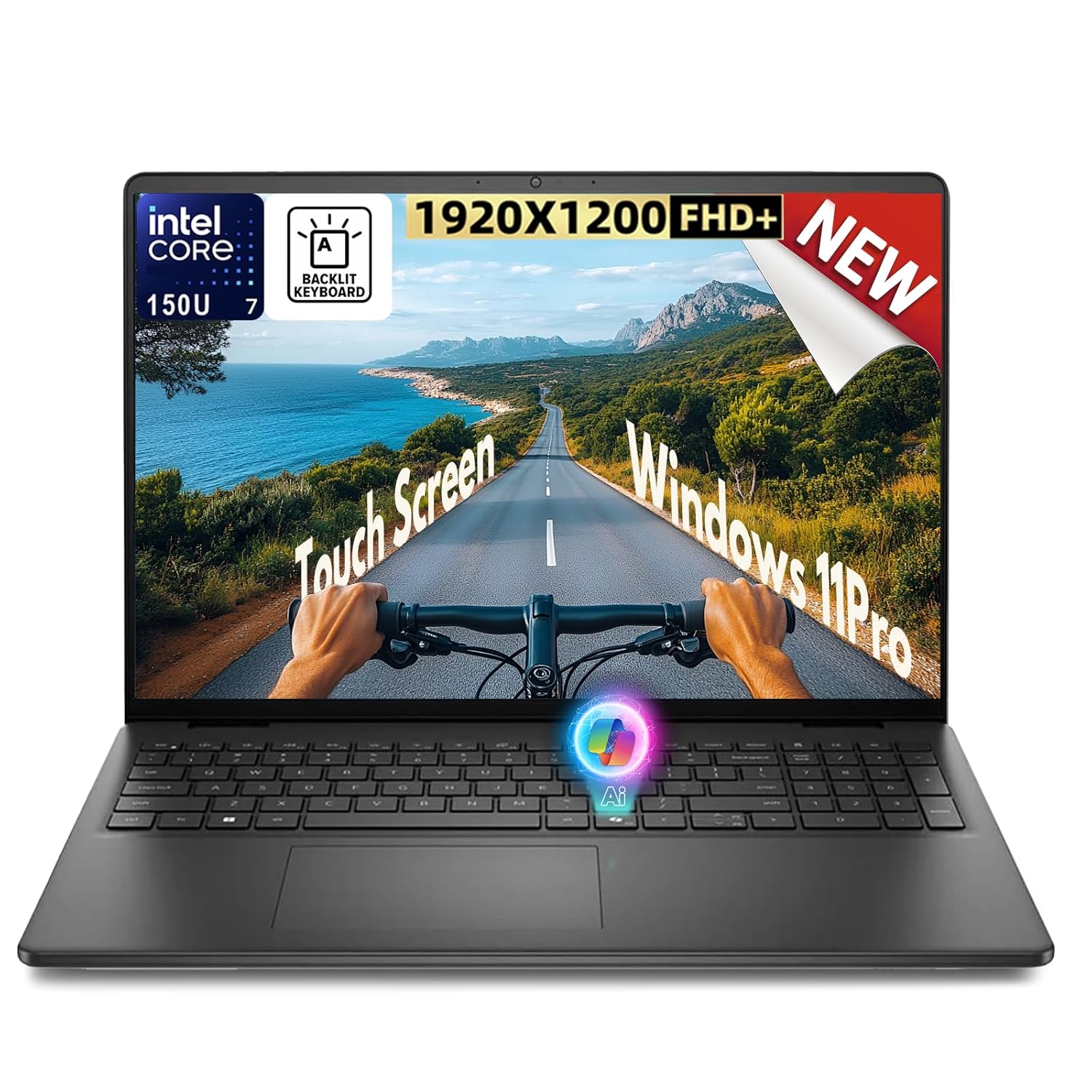 Dell 16-inch Touchscreen Laptop for Work Study 16 FHD Anti-Glare 16GB DDR5 RAM 1TB SSD Intel 10-Core 7