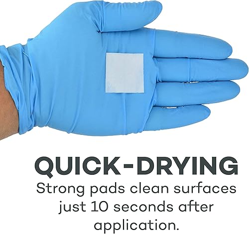 Vista 5 de Dealmed 200 almohadillas estériles de alcohol isopropílico envueltas individualmente, cuadrado mediano, 2 capas para cortes, rasguños y limpieza